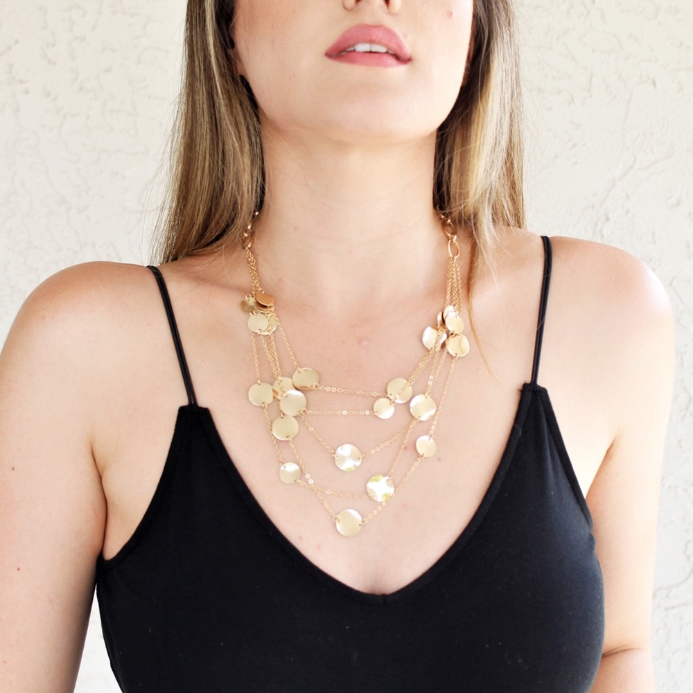 Three layers necklace - gold